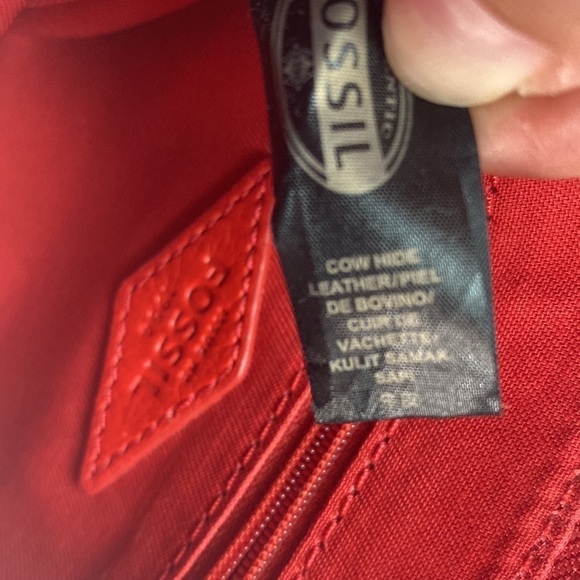 Fossil Red Leather Crossbody - Picture 5 of 13